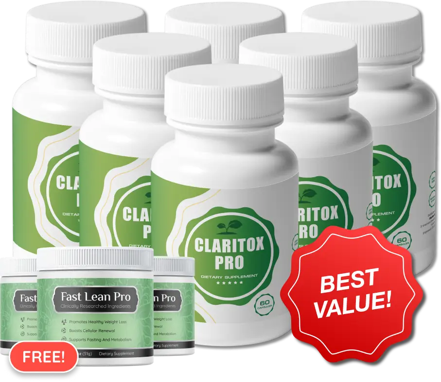 Claritox Pro 6 bottles 180-day supply best value package